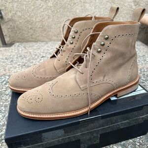 Taft Light Brown Suede Brogue Boots US 11 / EU 45